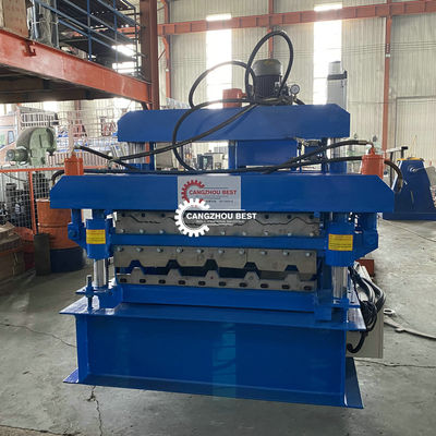Chain Driven Cold 3kw Ppgi Tile Roll Forming Machine