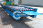 Trapesium Profil Baja Lantai Deck Mesin Roll Forming Dengan Dua Motor Mengemudi 11KW