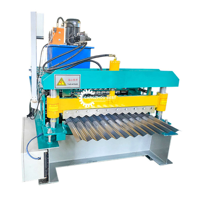 836mm Coil Width Corrugated Roll Making Machine PLC Untuk Profil Baja