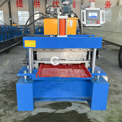 0.3-0.8mm Steel Profile Standing Seam Roll Forming Machine Dengan Embossing