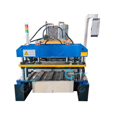 Hydraulic Cutting High Speed Otomatis Rib Roofing Sheet Roll Forming Machine
