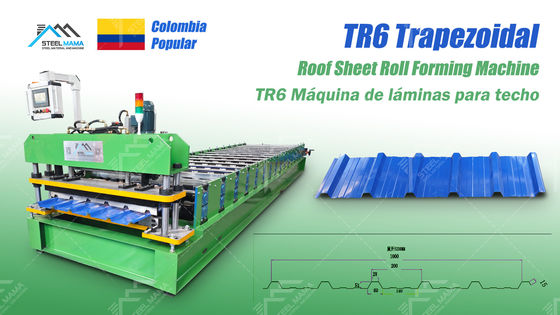8-15m/menit Kecepatan Mesin Membentuk Lembar Atap 3Kw Daya Hidraulik Dan Kontrol PLC