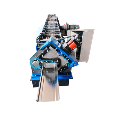 Self Lock Double Head Galvanized Steel 1.2mm Ketebalan Baja Pintu Frame Roll Forming Mesin
