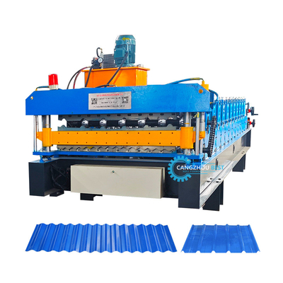 0.6mm Roof Sheet Roll Forming Machine oleh Delta PLC Untuk Proyek Besar