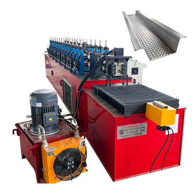 Pemotongan Terbang Saluran Topi Kecepatan Tinggi Mesin Cold Roll Forming Kontrol PLC