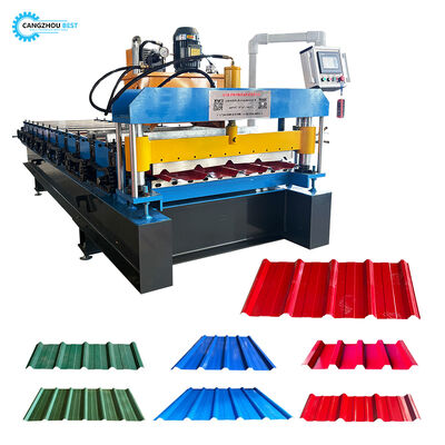 Zambia Mesin Roll Forming Lembaran Atap Profil Baja IT4 840 Populer