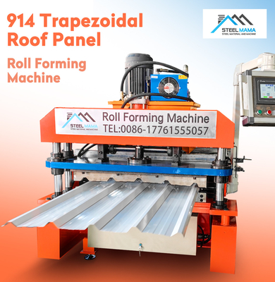 18-20 Stasiun atap lembaran roll membentuk mesin 0,3-0,8mm Hydraulic Cutting