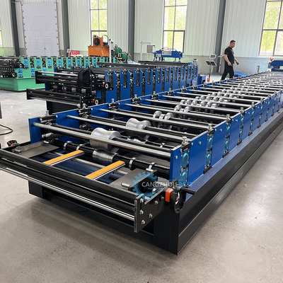 PLC Control Automatic Cutting Ppgi Steel High Rib Roofing Sheet Cold Roll Forming Machine Untuk Zimbabwe