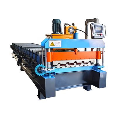 Otomatis memotong baja atap atap lembaran tulang rusuk panel roll membentuk mesin