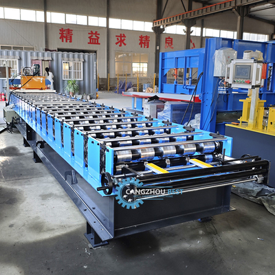 Otomatis memotong baja atap atap lembaran tulang rusuk panel roll membentuk mesin