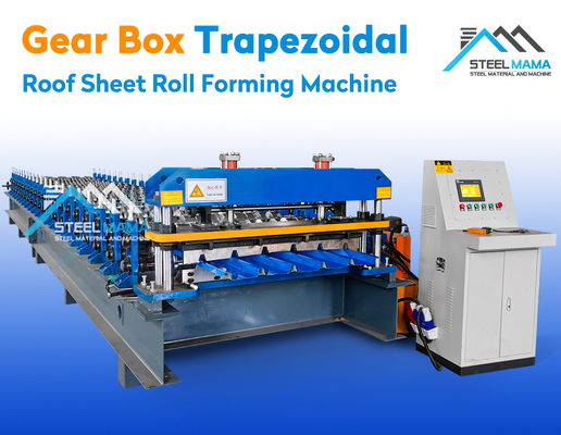 45# Steel Roller Hydraulic Cutting Roofing Sheet Roll Forming Machine Dengan 5.5Kw