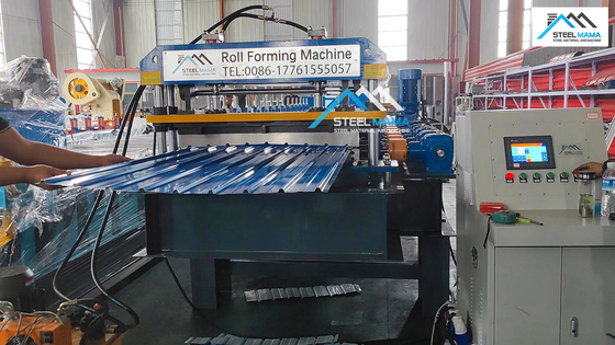 Kompak dan tahan lama atap lembaran roll Forming Machine dengan kustomisasi panjang memotong