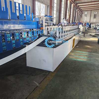 Euro Type CE Hidrolik Baja Shutter Pintu Membuat Roll Forming Mesin Dengan lubang Punching