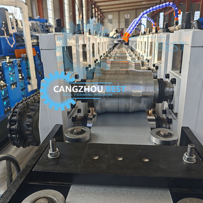 Euro Type CE Hidrolik Baja Shutter Pintu Membuat Roll Forming Mesin Dengan lubang Punching
