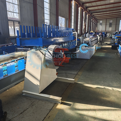 Euro Type CE Hidrolik Baja Shutter Pintu Membuat Roll Forming Mesin Dengan lubang Punching