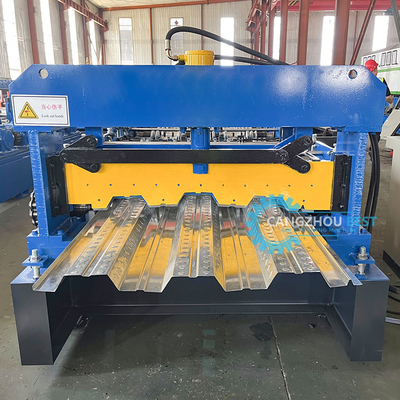 Galvanized Steel Heavy Duty Iraq Decking Floor Roll Forming Machine Produsen