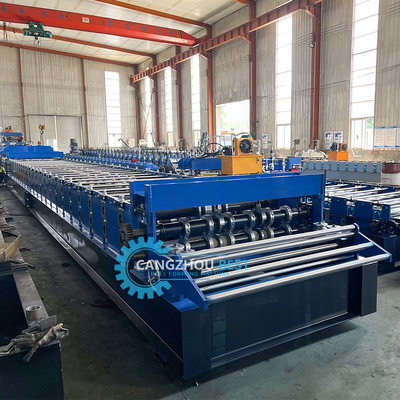 Galvanized Steel Heavy Duty Iraq Decking Floor Roll Forming Machine Produsen