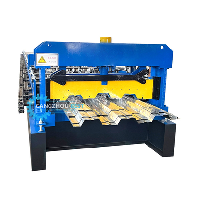 Galvanized Steel Heavy Duty Iraq Decking Floor Roll Forming Machine Produsen