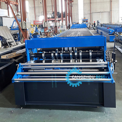 Galvanized Steel Heavy Duty Iraq Decking Floor Roll Forming Machine Produsen