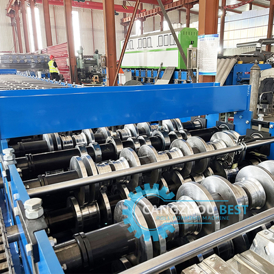 Galvanized Steel Heavy Duty Iraq Decking Floor Roll Forming Machine Produsen