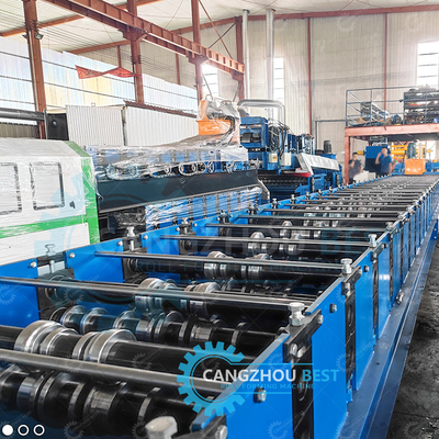 Hydraulic Cutting Heavy Duty Decking Sheet Floor Roll Forming Making Machine Mesin untuk membuat lembaran lantai