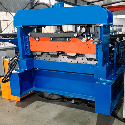 Profil baja Galvanized PLC Control Decking Sheet Floor Roll Forming Machine