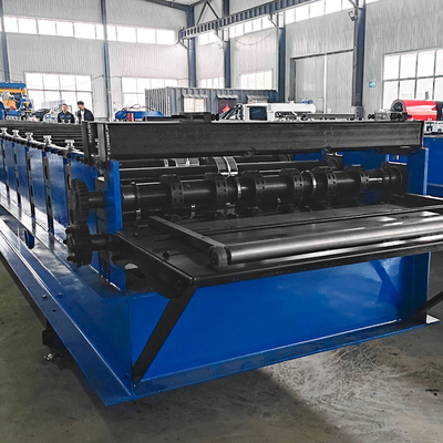 Profil baja Galvanized PLC Control Decking Sheet Floor Roll Forming Machine