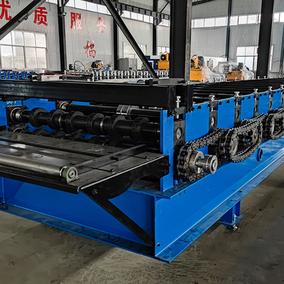 Profil baja Galvanized PLC Control Decking Sheet Floor Roll Forming Machine