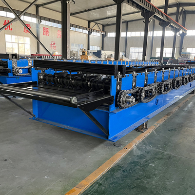 Heavy Duty Steel Decking Sheet Panel Sheet Roll Forming Machine Mesin untuk membentuk lembaran