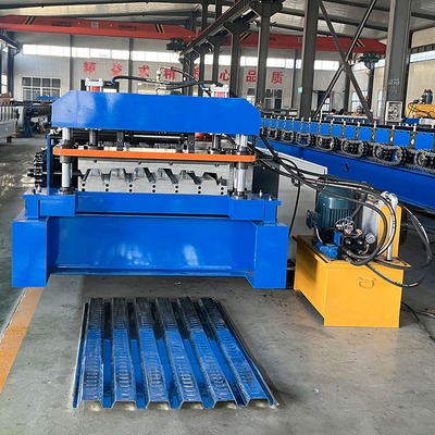 Heavy Duty Steel Decking Sheet Panel Sheet Roll Forming Machine Mesin untuk membentuk lembaran