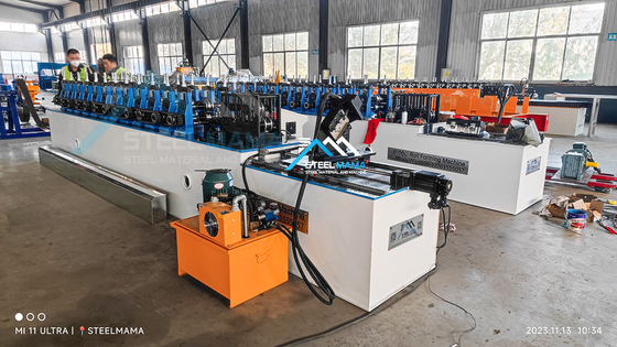 Mesin Pembentuk Roll Stud dan Track yang Dikendalikan PLC Berkecepatan Tinggi untuk C U L T Ceiling Grid