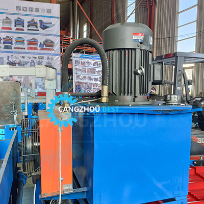 Color Trapezoidal IBR Steel Roof Roll Membentuk Mesin Pemotong Hidrolik