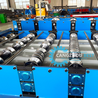 1220mm Coil Width Tr4 Roof Sheet Rolling Machine Pembuatan Profil Baja