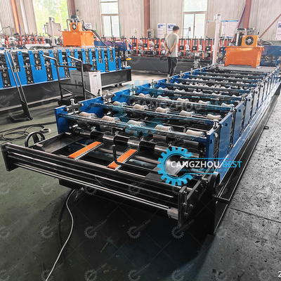 1000mm layar sentuh Lembar atap logam membuat roll membentuk mesin Plc kontrol