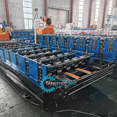 1000mm layar sentuh Lembar atap logam membuat roll membentuk mesin Plc kontrol