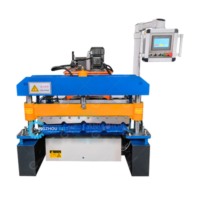 1000mm layar sentuh Lembar atap logam membuat roll membentuk mesin Plc kontrol