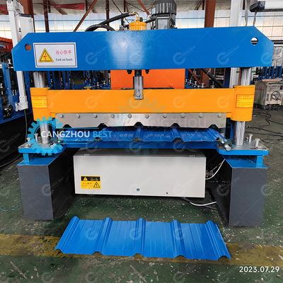 1000mm layar sentuh Lembar atap logam membuat roll membentuk mesin Plc kontrol