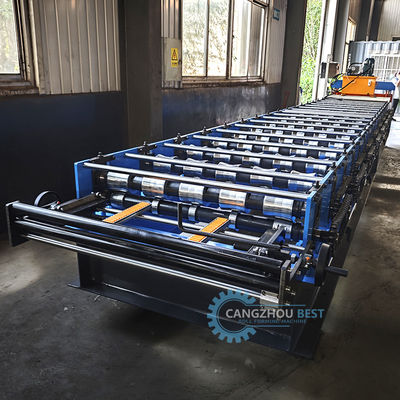 Hydraulic Plc Control Metal Roofing Sheet Roll Forming Machine Mesin untuk membentuk lembaran logam atap