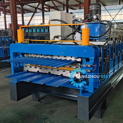 Rumah Bangunan Dua Lapisan Dua Profil Atap Lembar Roll Forming Machine