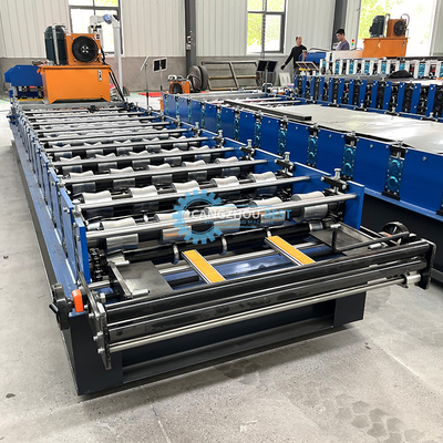 Jenis bambu berwarna atap mengkilap ubin Mesin Roll Forming