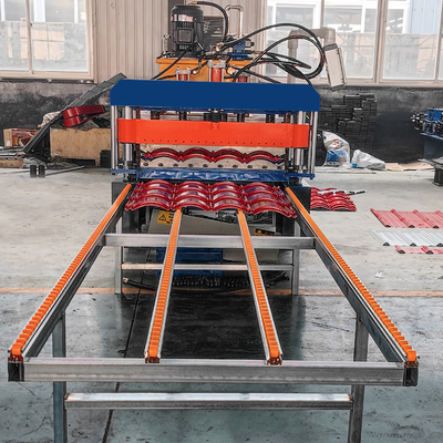 Kenya Popular Romawi / Oriental Corrugated Tile Roll Forming Membuat Mesin