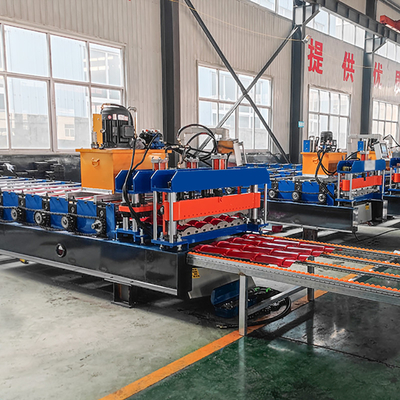 Kenya Popular Romawi / Oriental Corrugated Tile Roll Forming Membuat Mesin