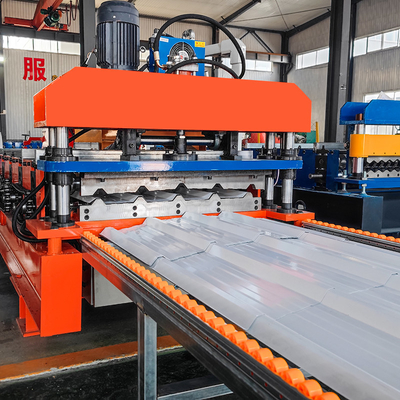 Profil Baja Warna Mesin Pembuat Roll Forming Lembaran Atap Panel Rib/R Berkecepatan Tinggi