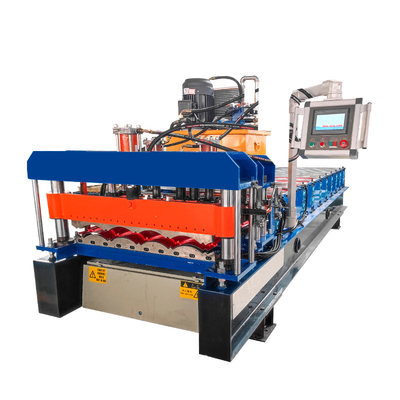 Warna Baja Dilapisi Arang Abu-abu Oriental Roman Tile Roll Forming Machine Ketebalan Coil 0.3-0.8mm