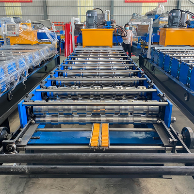 Warna Baja Dilapisi Arang Abu-abu Oriental Roman Tile Roll Forming Machine Ketebalan Coil 0.3-0.8mm