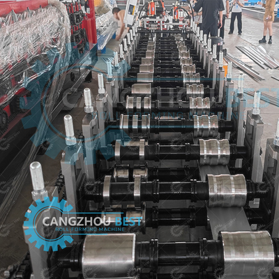 Double Line Metal Steel Garden Safty Palisde Pagar Profil Mesin Roll Forming Mesin