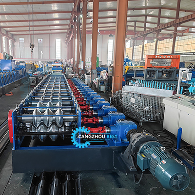 Ketebalan baja 4mm Besi Perubahan cepat 2&amp;3 Gelombang Crash Barrier Roll Forming Machine