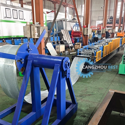 Color Steel Square Tube Mold Cutting Roll Forming Machine dengan Mesin Elblow