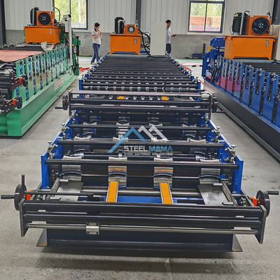 Daya hidrolik 5.5kw Warna Atap Lapisan Ganda IBR Corrugated Tile Roll Forming Machine