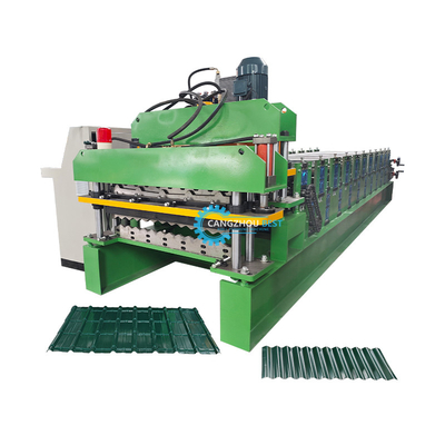 Kecepatan Stabil Otomatis PPGI Ridge Cap Roll Forming Machine Dengan 15-16 Stasiun